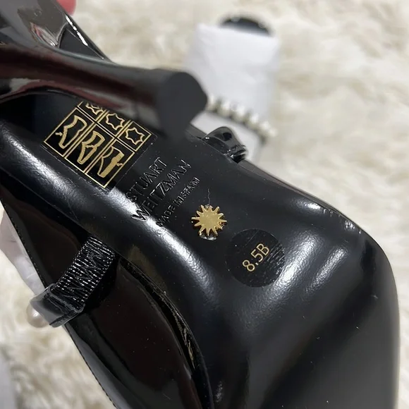 STUART WEITZMAN Leather Goldie Mules 100 - Picture 6 of 8